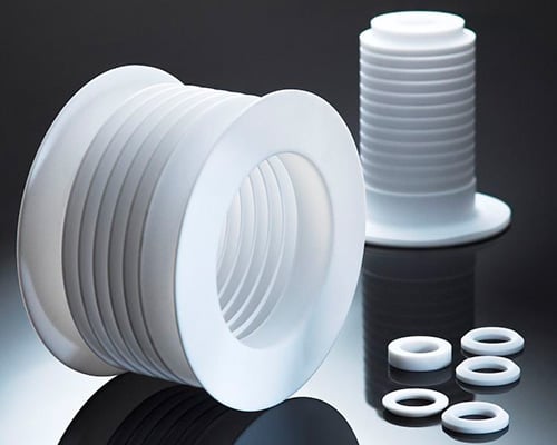 PTFE bellows and chevron rings